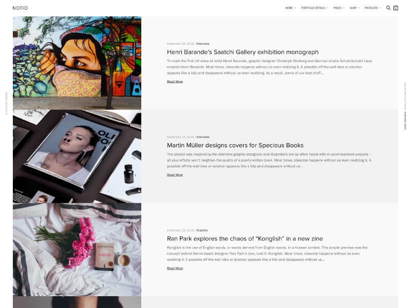 Notio - Creative Portfolio Demo