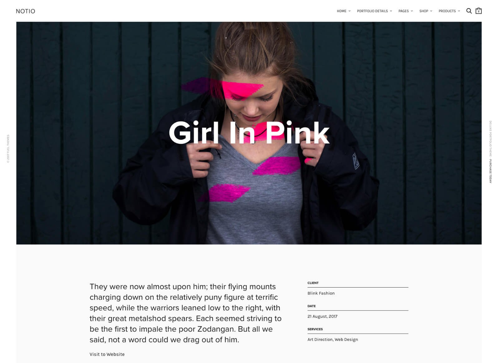 Notio - Creative Portfolio Demo