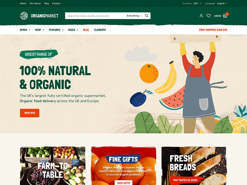 Organic Market - Food Market WooCommerce Theme